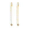 Women's Stainless Steel Tassel Earrings With Star Animals And Zodiac Patterns French Retro Style