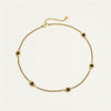 Women's Stainless Steel Tiger Eye Stone Pendant Necklace Electroplated Versatile Niche Texture