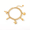 Women's Stainless Steel Titanium Steel Bracelet With Animals Zodiac Pattern Electroplated And Vacuum Plated