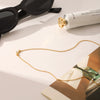 Women's Stainless Steel Titanium Steel Diamond Geometric Pendant Necklace With Vacuum Plating
