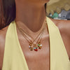 Women's Stainless Steel Titanium Steel Pearl Crystal Pendant Necklace With Geometric Pattern Electroplated Design