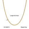 Women's Stainless Steel Twist Chain Geometric Electroplated Necklace