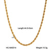 Women's Stainless Steel Twist Chain Geometric Electroplated Necklace