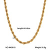 Women's Stainless Steel Twist Chain Geometric Electroplated Necklace