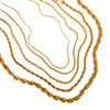 Women's Stainless Steel Twist Chain Geometric Electroplated Necklace