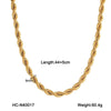 Women's Stainless Steel Twist Chain Geometric Electroplated Necklace