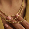 Women's Stainless Steel Twist Chain Geometric Electroplated Necklace