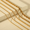Women's Stainless Steel Twist Chain Geometric Electroplated Necklace