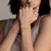 Women's Stainless Steel Twisted Snake Chain Bracelet Set With Geometric Rhombus Beads Electroplated Stacked Jewelry
