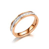 Women's Stainless Steel U Shaped Ring French Style Minimalist Plain Electroplated Non Fading Fashion Jewelry