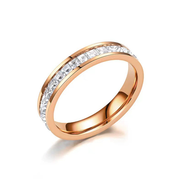Women's Stainless Steel U Shaped Ring French Style Minimalist Plain Electroplated Non Fading Fashion Jewelry
