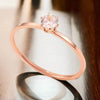 Women's Stainless Steel U Shaped Thin Ring Electroplated Minimalist Stackable Band