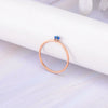 Women's Stainless Steel U Shaped Thin Ring Electroplated Minimalist Stackable Band