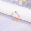 Women's Stainless Steel U Shaped Thin Ring Electroplated Minimalist Stackable Band