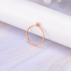 Women's Stainless Steel U Shaped Thin Ring Electroplated Minimalist Stackable Band