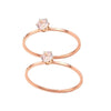 Women's Stainless Steel U Shaped Thin Ring Electroplated Minimalist Stackable Band