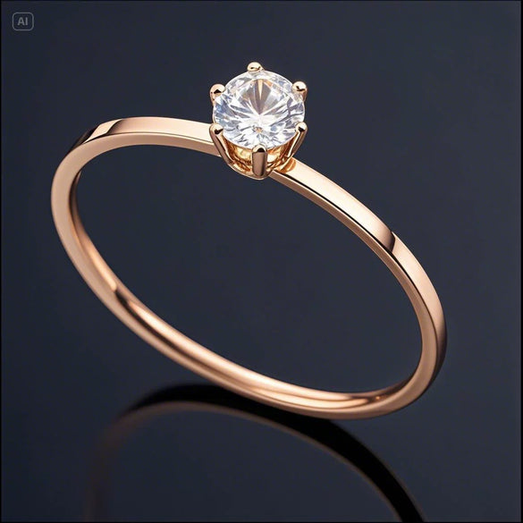 Women's Stainless Steel U Shaped Thin Ring Electroplated Minimalist Stackable Band
