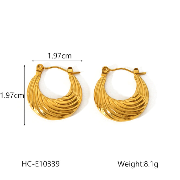 Women's Stainless Steel Ushaped Geometric Electroplated Earrings
