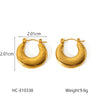 Women's Stainless Steel Ushaped Geometric Electroplated Earrings