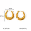 Women's Stainless Steel Ushaped Geometric Electroplated Earrings