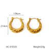 Women's Stainless Steel Ushaped Geometric Electroplated Earrings
