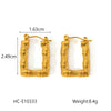 Women's Stainless Steel Ushaped Geometric Electroplated Earrings