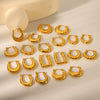 Women's Stainless Steel Ushaped Geometric Electroplated Earrings
