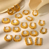 Women's Stainless Steel Ushaped Geometric Electroplated Earrings