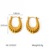 Women's Stainless Steel Ushaped Geometric Electroplated Earrings