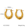 Women's Stainless Steel Ushaped Geometric Electroplated Earrings