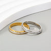 Women's Stainless Steel Ushaped Rhinestone Ring Jewelry