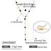 Women's Stainless Steel Yshaped Necklace With Geometric Cross Pendant And Tiger Eye Stone Pvd Vacuum Gold Plated Chain