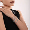 Women's Stainless Steel Zircon Inlaid Geometric Handmade Pvd Plated Electroplated Bracelet Jewelry