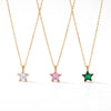 Women's Star Pendant Necklace Stainless Steel Geometric Collarbone Chain With Zirconia And Gold Tone Electroplated Finish