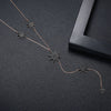 Women's Star Pendant Necklace With Mixed Gemstone Setting Electroplated Copper Collarbone Chain Fashion Jewelry