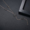 Women's Star Pendant Necklace With Mixed Gemstone Setting Electroplated Copper Collarbone Chain Fashion Jewelry