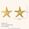Women's Starfish Earrings With Imitation Pearls Stainless Steel With 18K Gold Plating Geometric Animalinspired Statement Jewelry