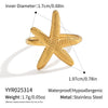 Women's Starfish Turtle Animal Zodiac Stainless Steel Electroplated Waterproof Non Fading Fashion Ring
