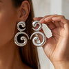 Women's Statement Geometric Metal Tassel Earrings Electroplated Iron Alloy Drop Earrings