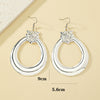 Women's Statement Lion Drop Earrings With Geometric Animal Design Long Metal Dangle Earrings For Wholesale