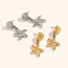 Women's Statement Star Pendant Earrings In Stainless Steel With Gold Electroplated Finish And Distinctive Geometric Design