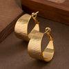 Women's Statement Ushaped Geometric Metal Stud Earrings With Copper Posts And Ecofriendly Plating