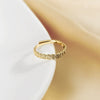 Women's Sterling Silver Adjustable Open Ring With Letter Text Geometric Design And Electroplated Finish