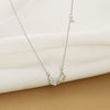 Women's Sterling Silver Angel Wings Necklace With Geometric Pendant And Cross Chain Electroplated Collarbone Design