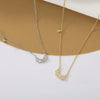 Women's Sterling Silver Angel Wings Necklace With Geometric Pendant And Cross Chain Electroplated Collarbone Design