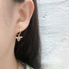 Women's 925 Sterling Silver Bee Shaped Earrings With Zirconia Inlay Animal Style Ear Buckle Jewelry Accessories