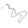Women's 925 Sterling Silver Blossom Pumpkin Bead Ball Chain Sweater Necklace Adjustable Electroplated Floral Long Chain