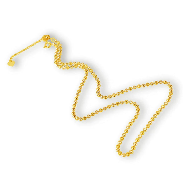 Women's 925 Sterling Silver Blossom Pumpkin Bead Ball Chain Sweater Necklace Adjustable Electroplated Floral Long Chain