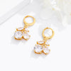Women's 925 Sterling Silver Bow Earrings With Aaaa Zircon Inlay And Electroplated Finish Fashion Jewelry