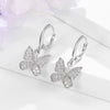 Women's 925 Sterling Silver Butterfly Bow Earrings Elegant Small Fresh Animal Inspired Fashion Jewelry Accessories